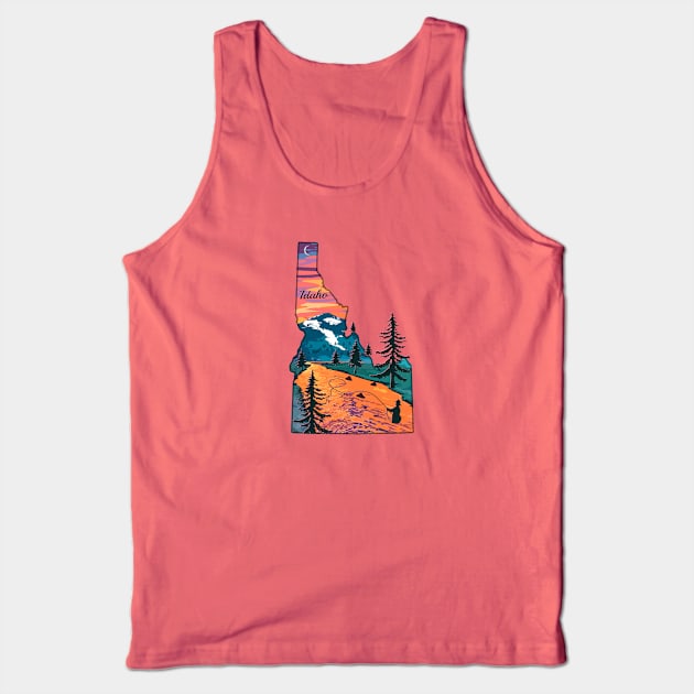 Idaho Fly Fishing State River Sunset by TeeCreations Tank Top by TeeCreations